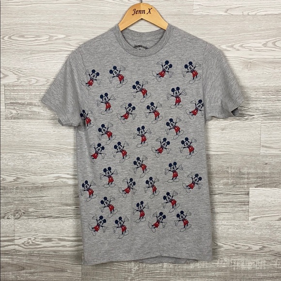 Disney Mickey Gray Short Sleeve Tee Shirt - Picture 2 of 6